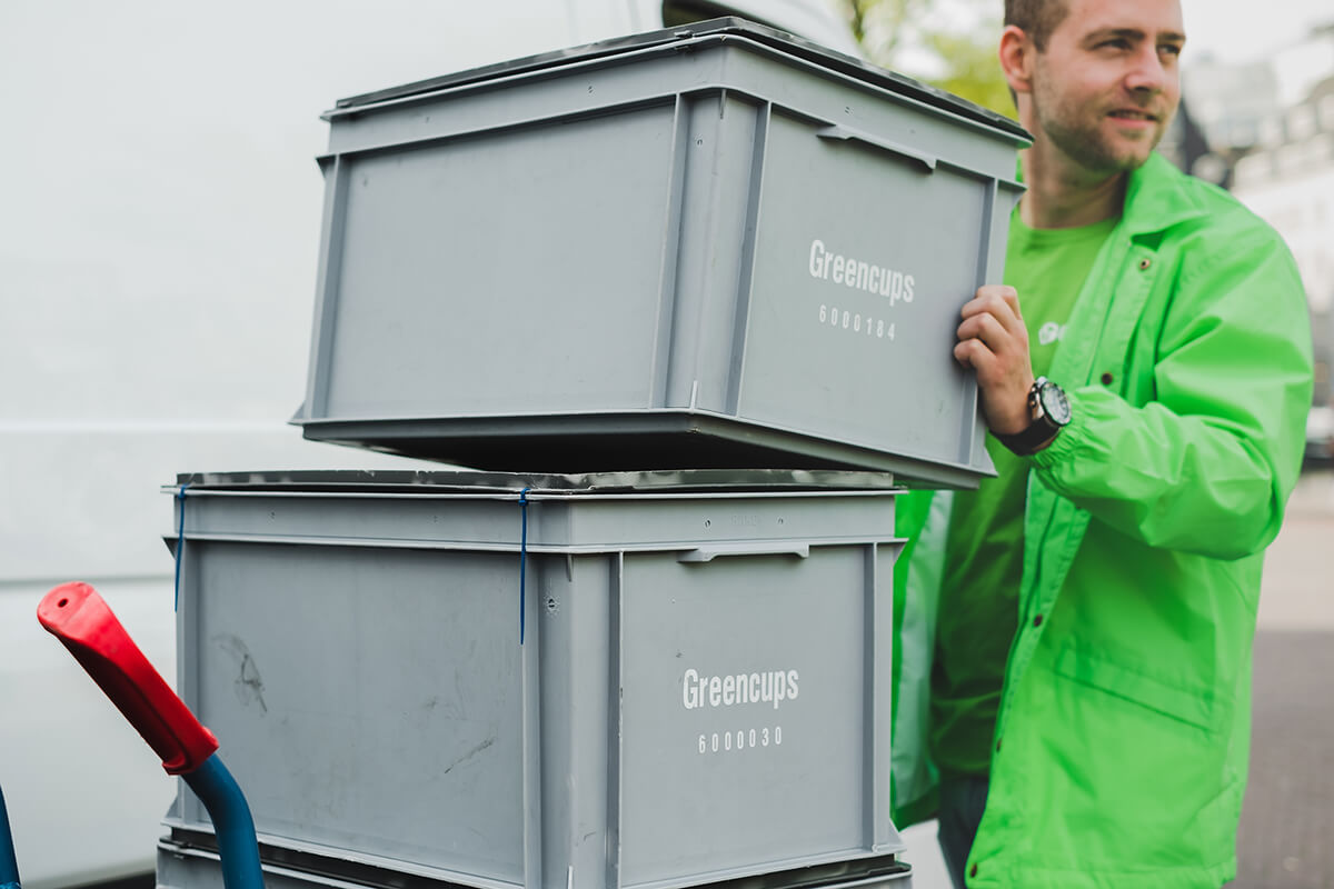 Greencups uitlevering - kisten